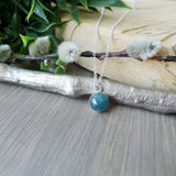 Grandidierite Necklace, Faceted, Round 8mm