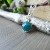 Grandidierite Necklace, Faceted, Round 8mm