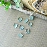 Aquamarine Necklace, Emerald Cut