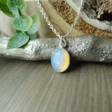 Opal Necklace, Smooth Oval