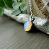 Opal Necklace, Smooth Oval