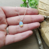 Opal Necklace, Smooth Oval