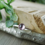 Malaya Garnet Ring, Faceted, Round