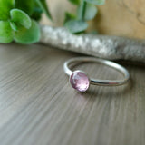 Malaya Garnet Ring, Faceted, Round