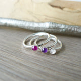 Birthstone Ring, Family Stacking Rings