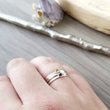 Birthstone Ring, Family Stacking Rings