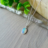 Opal Necklace, Smooth Oval