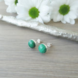 Malachite Studs, 6mm