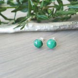 Malachite Earrings, 8mm