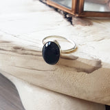 Onyx Ring, Oval, Large