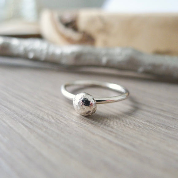 Pebble Ring, Silver