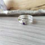 Birthstone Ring, Family Stacking Rings