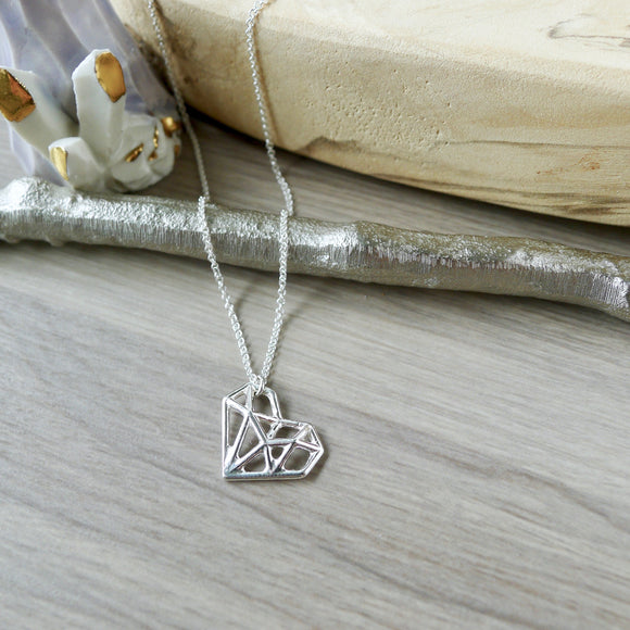 Heart Necklace, Geometric