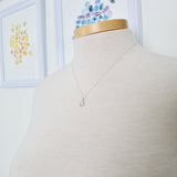Blue Topaz Necklace, Smooth Tear Drop