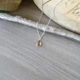 Citrine Necklace, Smooth Tear Drop