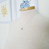 Peridot Necklace, Smooth Oval