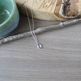 Blue Topaz Necklace, Smooth Tear Drop