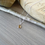 Citrine Necklace, Smooth Tear Drop