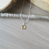 Citrine Necklace, Smooth Circle