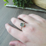 Labradorite Ring, Smooth Oval