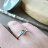 Labradorite Ring, Faceted