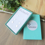 Plain Studs Set, 3 Pairs, Flat Circle