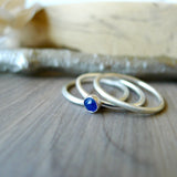 Sapphire Ring, Faceted, Blue