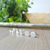 Plain Studs Set, 3 Pairs, Flat Circle