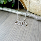Family Necklace, Minimalist Family Rings