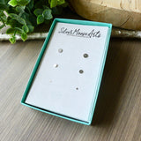 Plain Studs Set, 3 Pairs, Flat Circle