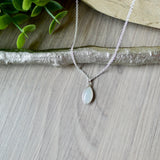 Moonstone Necklace, Smooth Marquise, White