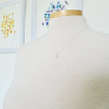 Moonstone Necklace, Smooth Marquise, White
