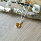 Citrine Necklace, Faceted Circle