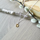 Citrine Necklace, Smooth Oval