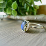 Labradorite Ring, Smooth Oval