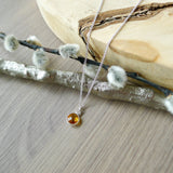 Citrine Necklace, Faceted Circle