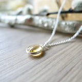 Citrine Necklace, Smooth Oval