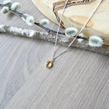 Citrine Necklace, Smooth Oval