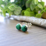 Malachite Studs, 6mm