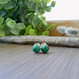 Malachite Studs, 6mm