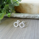 Circle Studs, Open Flat