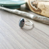 Hematite Ring, Smooth Oval, Large