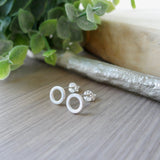 Circle Studs, Open Flat