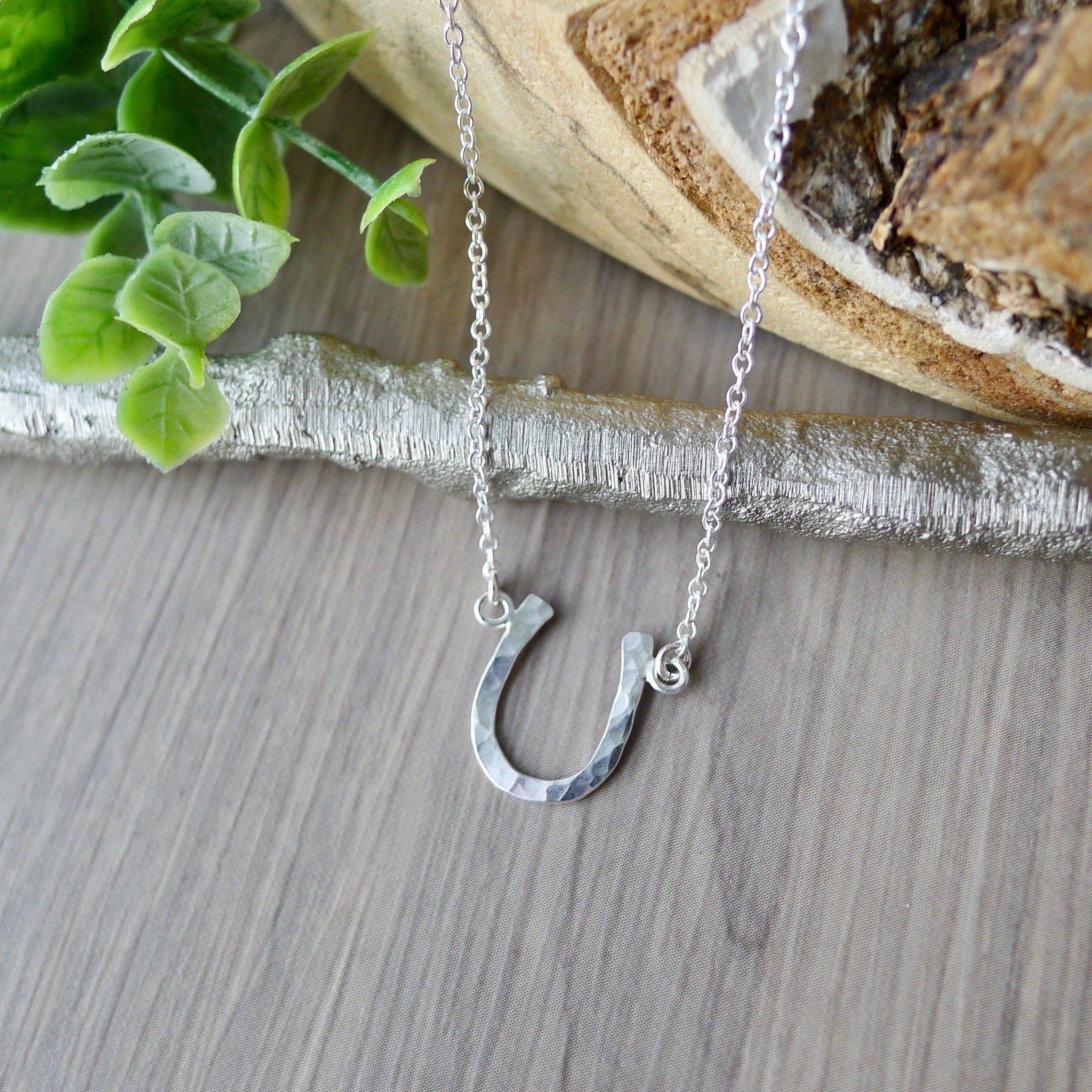 Buy Sterling Silver Horseshoe Necklace for Women, Dainty Minimalist Good  Luck Charm, Everyday Layering Necklace, Equestrian Jewelry Gift for Her  Online in India - Etsy