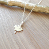 Maple Leaf Necklace, Smooth